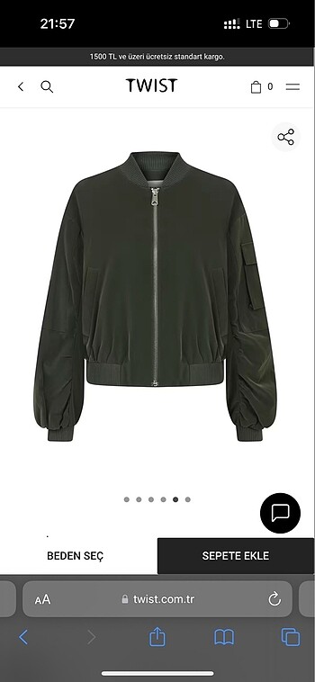 Twist bomber ceket