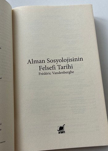 Alman Sosyolojisinin Felsefi Tarihi - Frederic Vandenberghe - Görsel 5