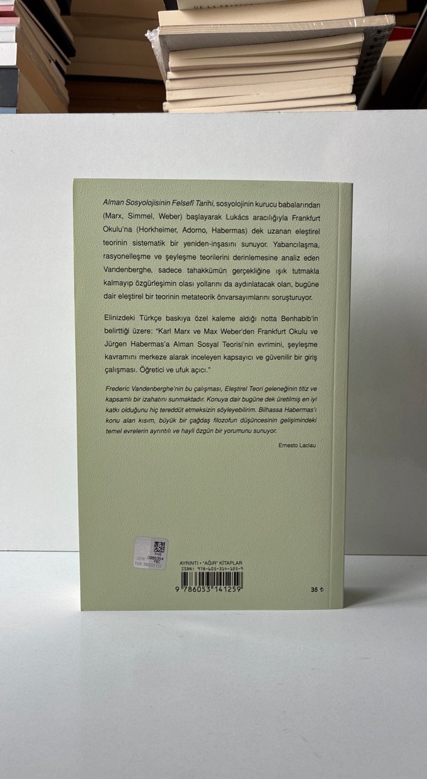 Alman Sosyolojisinin Felsefi Tarihi - Frederic Vandenberghe - Görsel 3