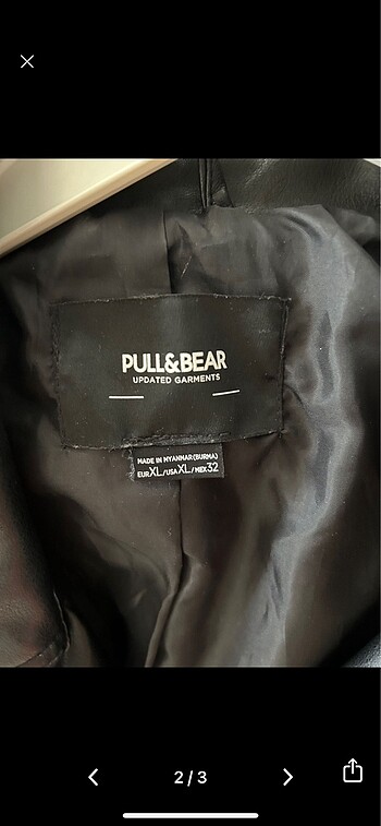 Pull and Bear Deri ceket acil satılık