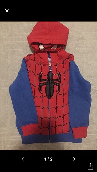 Çocuk fermuarlı sweat Spiderman