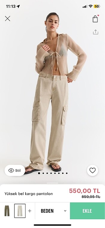 PULL&BEAR kargo pantolon