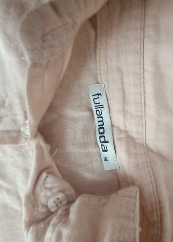 Beyaz Düğmeli Keten Kadın Gömlek - Görsel 4