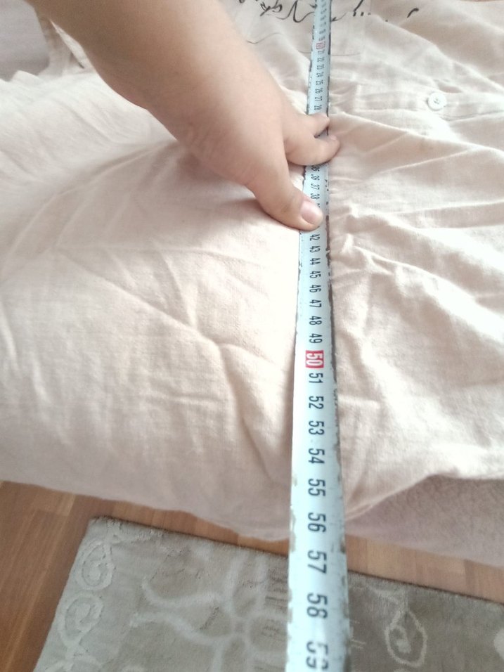 Beyaz Düğmeli Keten Kadın Gömlek - Görsel 3