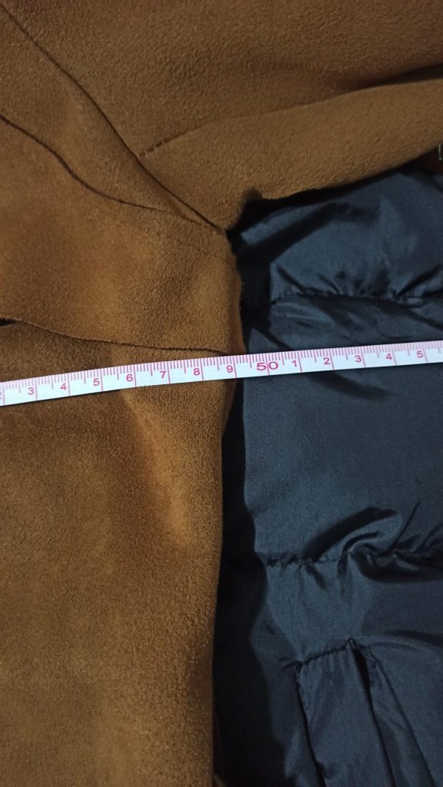 Kahverengi Süet Kadın Trençkot, Kuşaklı, Uzun - Görsel 5