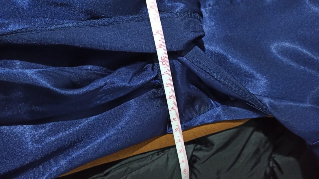 Lacivert Uzun Kollu Drapeli Kadın Elbise - Görsel 5