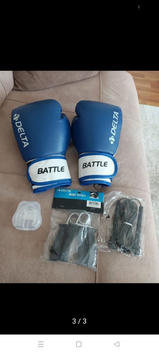 Mavi Velcro Bağlamalı Erkek Boks Eldiveni - Görsel 2