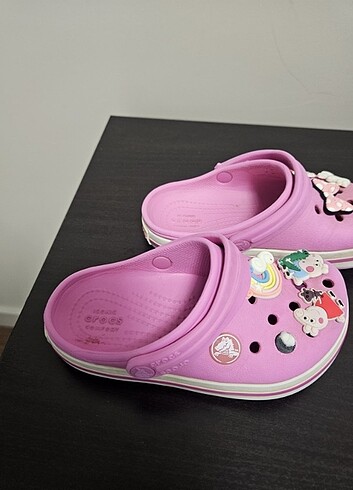 25 Beden pembe Renk Crocs kız çocuk terlik