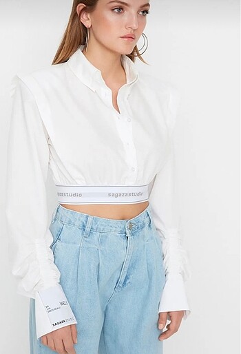sagaza beyaz gömlek - Görsel 2