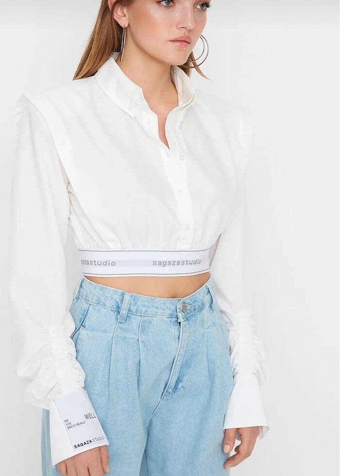 sagaza beyaz gömlek - Görsel 2