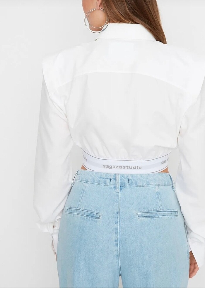 sagaza beyaz gömlek - Görsel 3