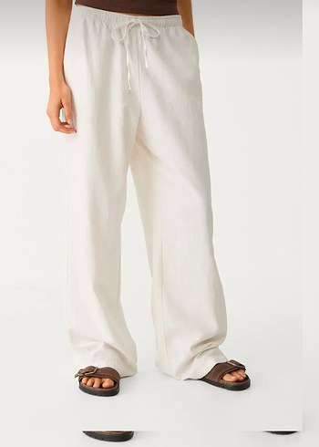 Keten Rahat Kesim Pantolon - Görsel 2