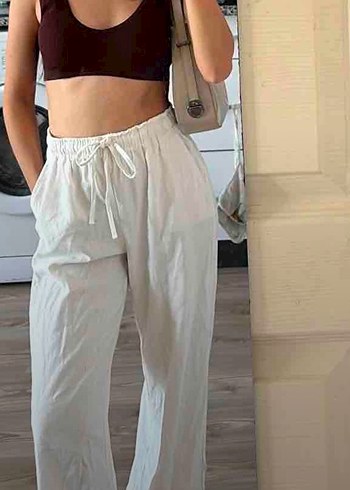 Keten Rahat Kesim Pantolon - Görsel 4