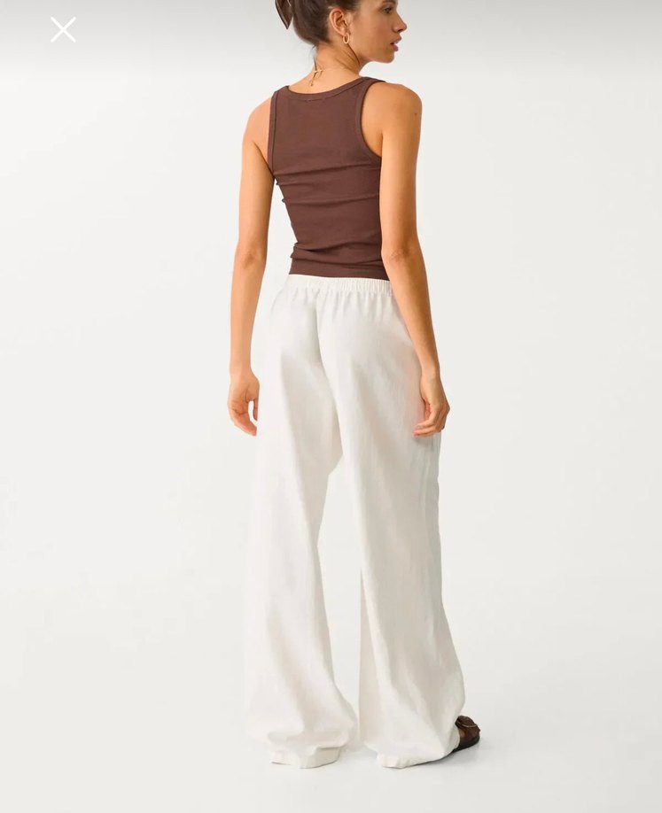 Keten Rahat Kesim Pantolon - Görsel 3