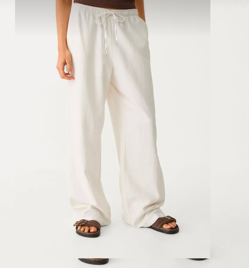 Keten Rahat Kesim Pantolon - Görsel 2