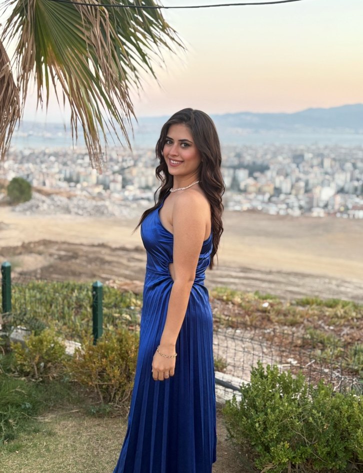 Saks asimetrik Pilise detaylı Saten şık abiye gece elbisesi - Görsel 2