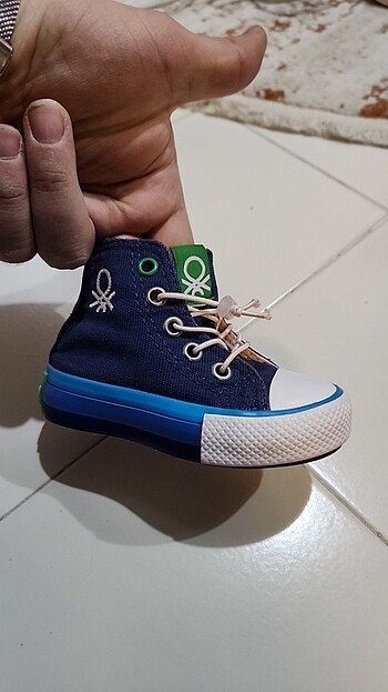benetton mavi erkek bebek ayakkabı