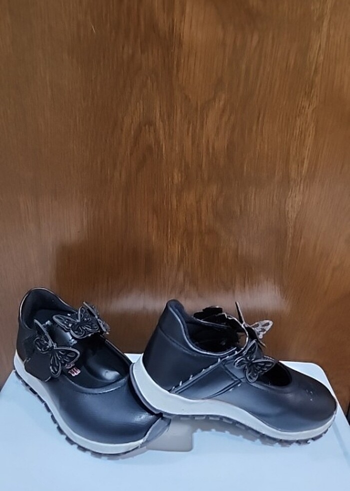 Siyah KIZ ÇOCUK  bayramlik düğünlük klasik ayakkabı - Görsel 4