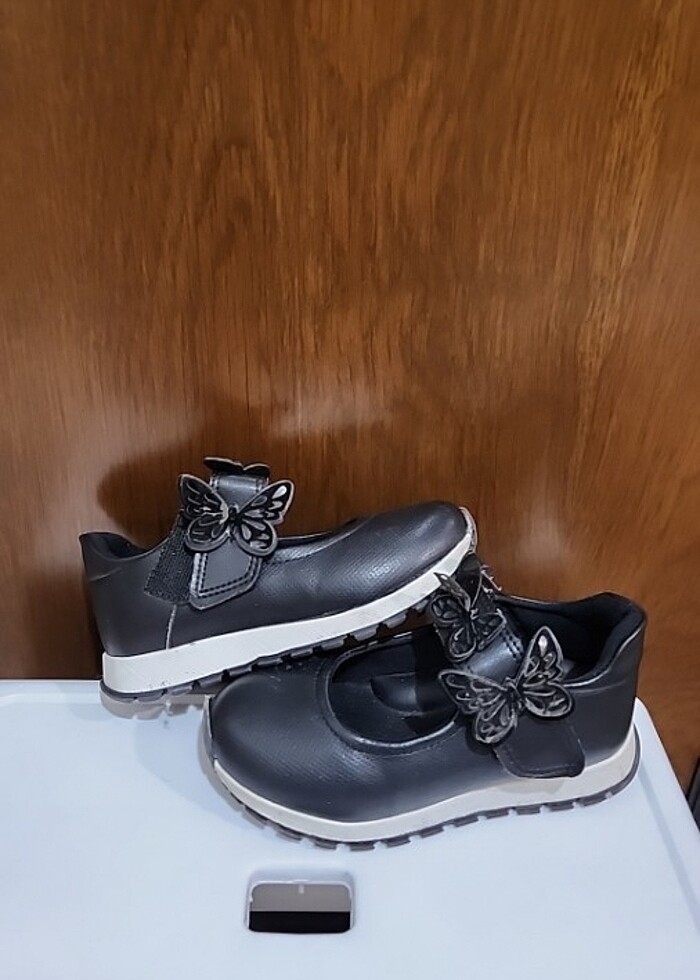 Siyah KIZ ÇOCUK  bayramlik düğünlük klasik ayakkabı - Görsel 5