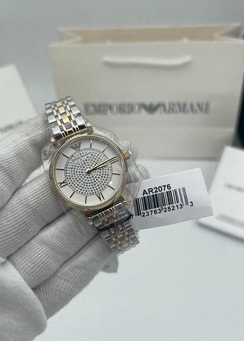 Emporio Armani Gold ve Gri İşlemeli Kadın Saat