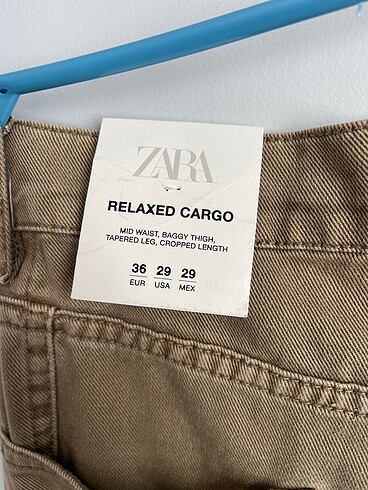 29 Beden kahverengi Renk Zara | RELAXED FIT CARGO