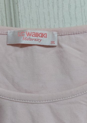 Düğmeli Mavi Hamile Tişörtü - Görsel 4