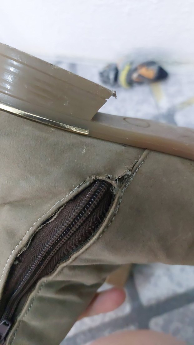 Bej Süet Kadın Dolgu Topuklu Bot - Görsel 3