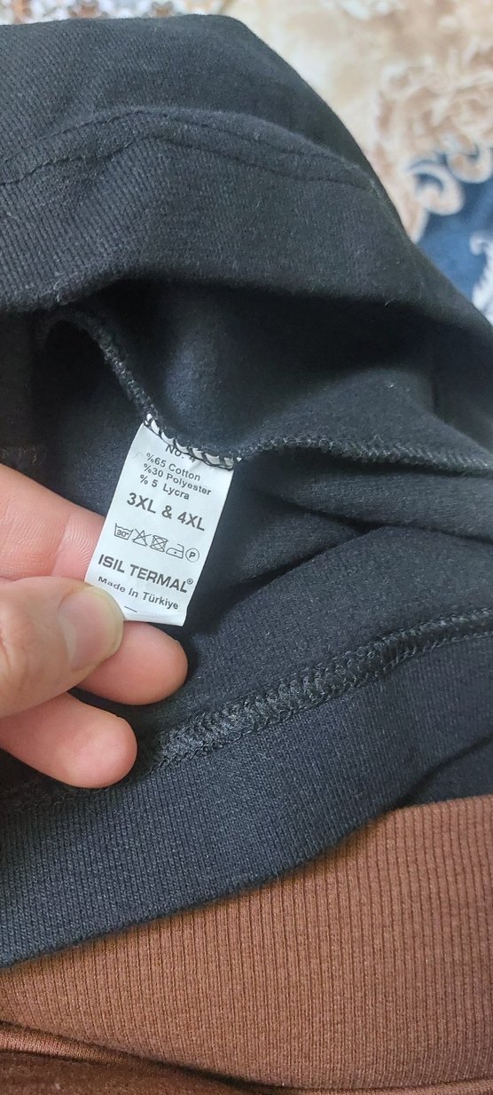 Kadın Siyah Normal Boy termal Tayt - Görsel 2