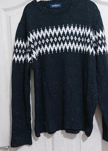 Barazza Nakışlı Siyah Triko Kadın Kazak - Görsel 2