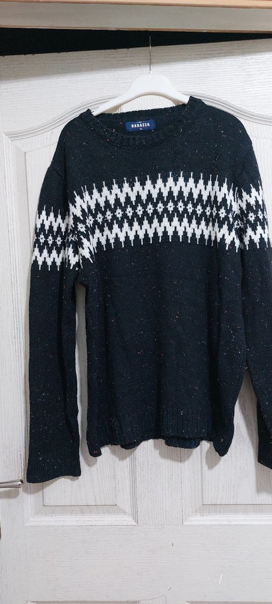 Barazza Nakışlı Siyah Triko Kadın Kazak - Görsel 2