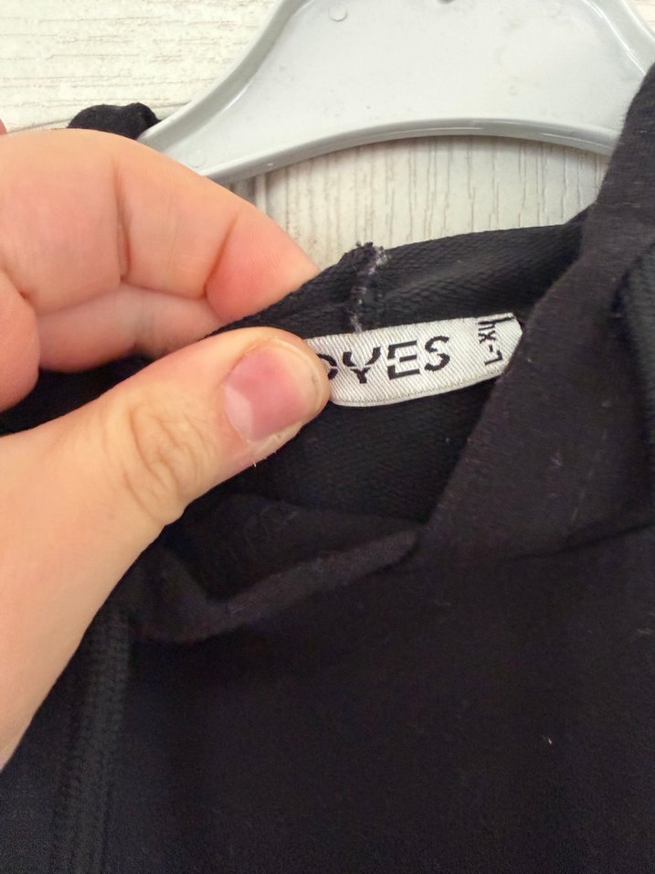 Kadın Siyah Kapüşonlu NYC Baskılı Sweatshirt - Görsel 2