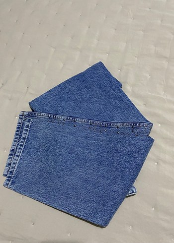 xs Beden mavi Renk Zara taşlı jean