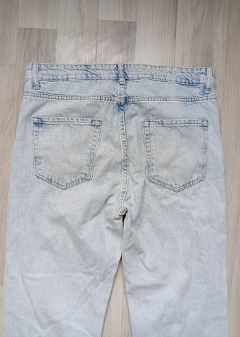 Mavi Baggy Dizden Yırtık Detaylı Denim Pantolon - Görsel 5