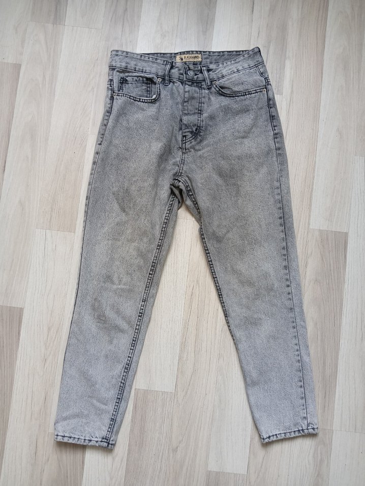 Gri Denim Regular Fit Boyfriend Jean - Görsel 2