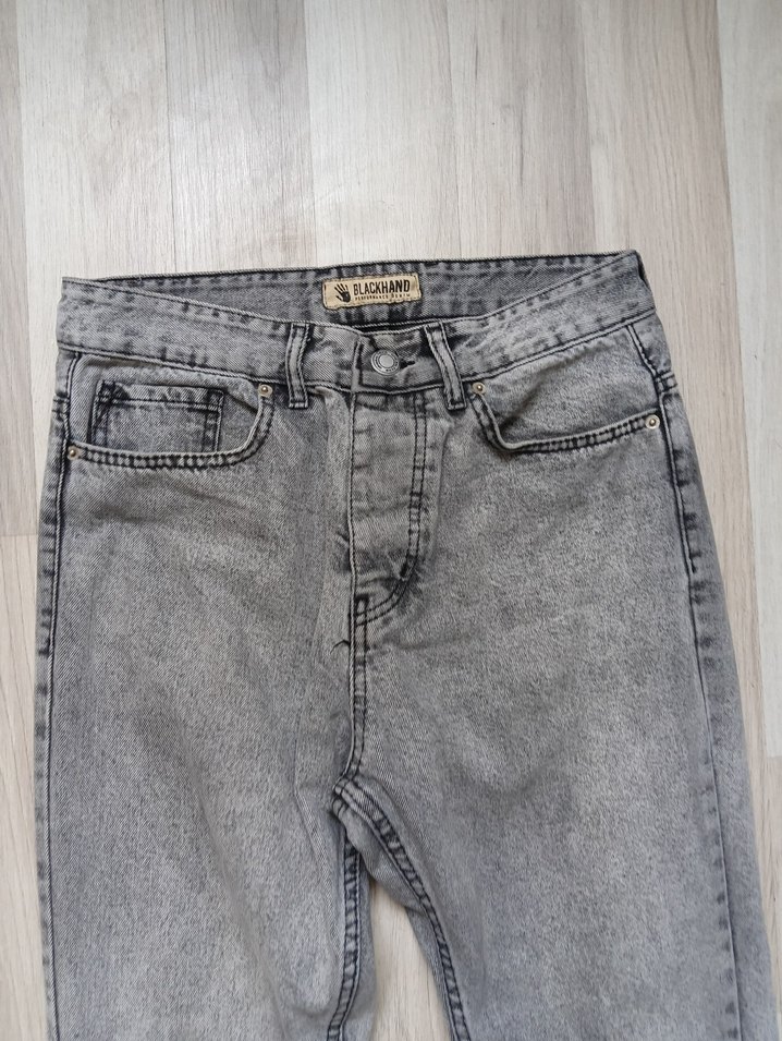 Gri Denim Regular Fit Boyfriend Jean - Görsel 3