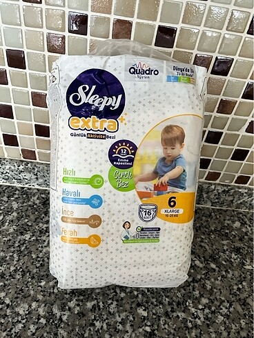 Sleepy Sleepy extra 6numara XLarge bebek bezi