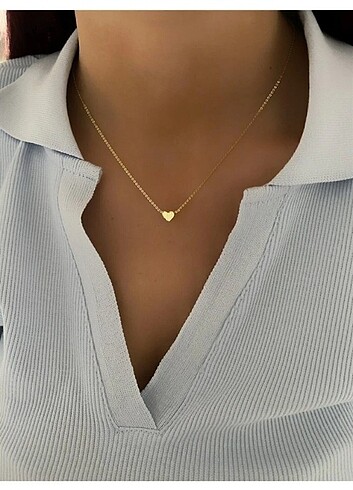 Minimal Kalp Kolye Gold