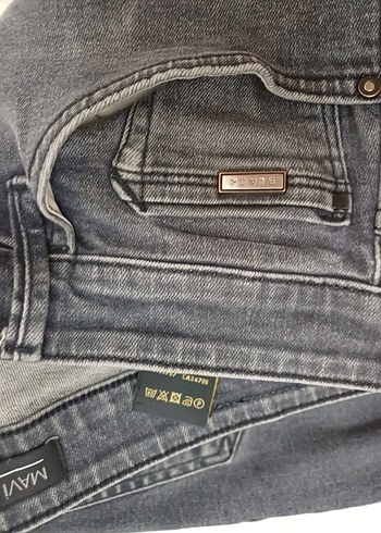 Gri Düğmeli Erkek Denim Pantolon - Görsel 10