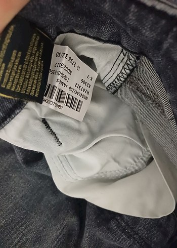 Gri Düğmeli Erkek Denim Pantolon - Görsel 8