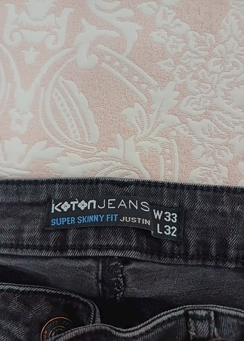 Gri Erkek Kot Pantolon, - Görsel 4