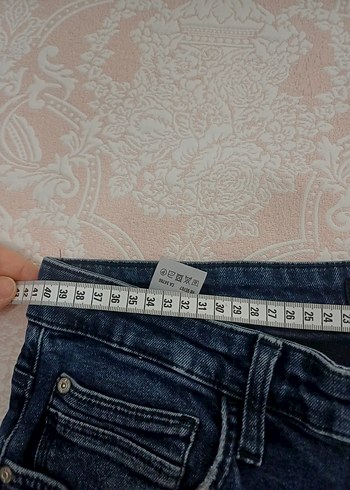 Erkek Lacivert Düğmeli Denim Jean - Görsel 5