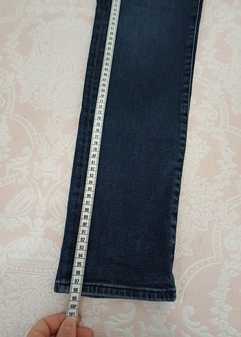 Erkek Lacivert Düğmeli Denim Jean - Görsel 2