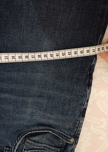 Erkek Lacivert Düğmeli Denim Jean - Görsel 4