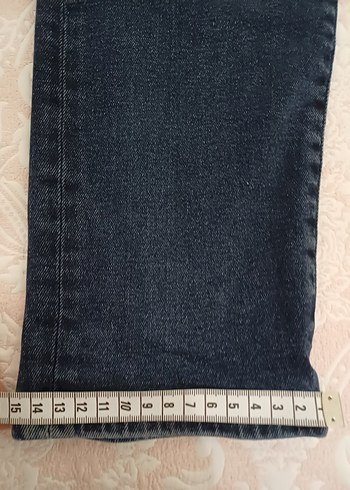 Erkek Lacivert Düğmeli Denim Jean - Görsel 3