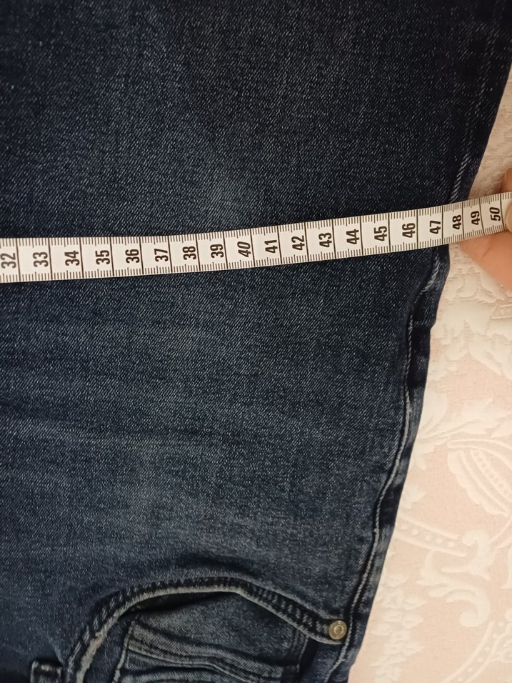 Erkek Lacivert Düğmeli Denim Jean - Görsel 4