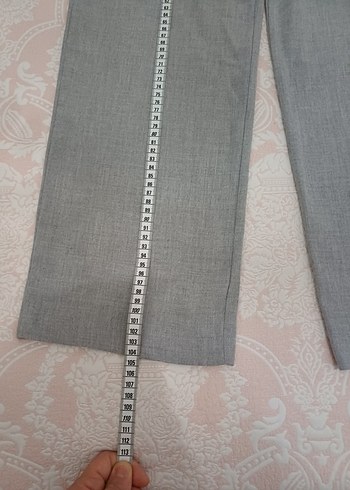 Gri Kemerli Kadın Pantolon - Görsel 2