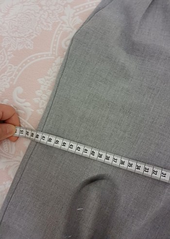 Gri Kemerli Kadın Pantolon - Görsel 3