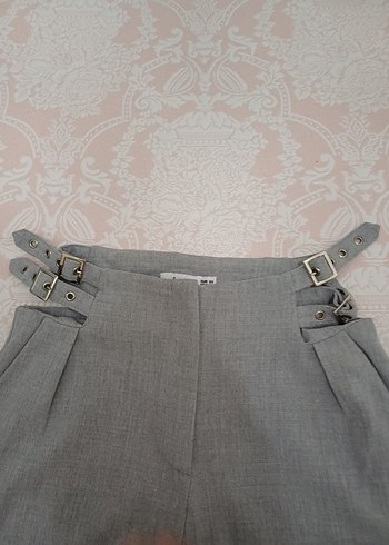 Gri Kemerli Kadın Pantolon - Görsel 6