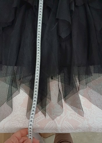 Siyah Fırfırlı Uzun Gotik Etek - Görsel 2