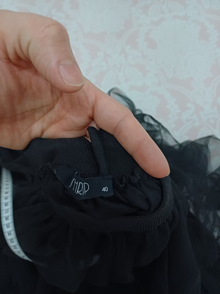 Siyah Fırfırlı Uzun Gotik Etek - Görsel 4